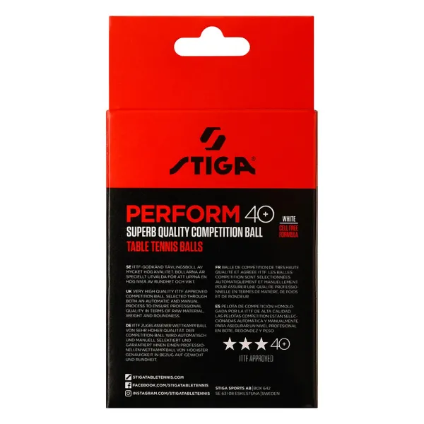 Мяч для наст. тенниса Stiga Perform 3***, 40+, 1113-2110-06, пластик, ITTF Appr., уп.6 шт, бел за 2&nbsp;121.60 ₽ в Барнауле
