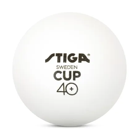 Мяч для наст. тенниса Stiga Cup ABS, 1110-2510-12, диам.40+мм, пластик, упак. 12 шт, белый за 1&nbsp;774.80 ₽ купить в Барнауле