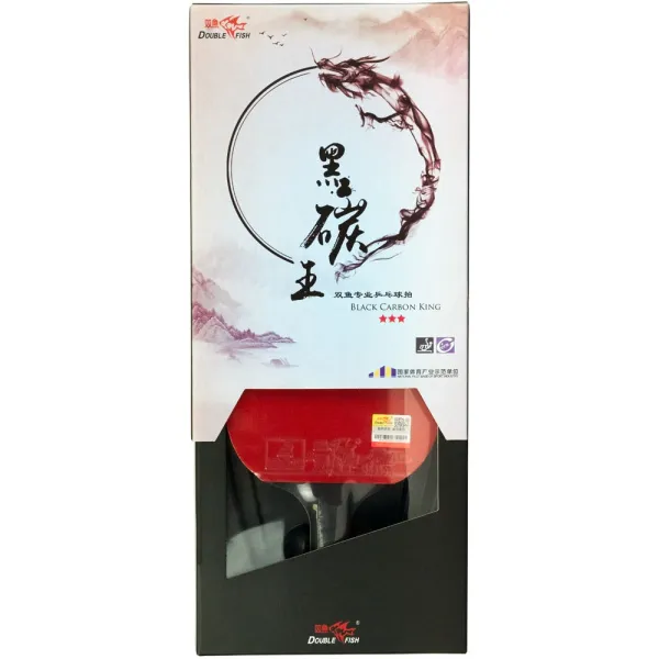 Ракетка для н/т DOUBLE FISH Black Carbon King Racket 3***, для професс.,ITTF Appr.,накл.2,1,мм за 4&nbsp;346.90 ₽ в Барнауле