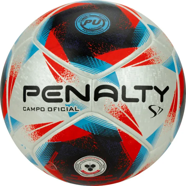 СЦ*Мяч футб. PENALTY BOLA CAMPO S11 R1 XXIII, 5416341610-U,р.5, PU, термосшивка, серебр-красно-синий