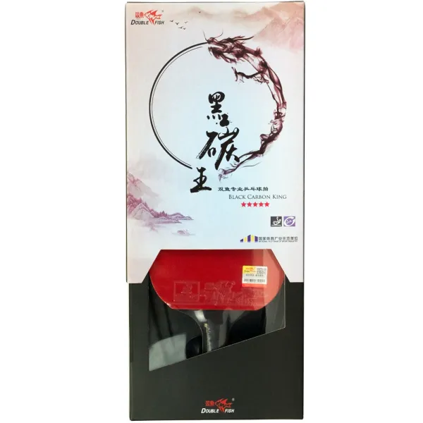 Ракетка для н/т DOUBLE FISH Black Carbon King Racket 5*****, для професс.,ITTF Appr.,накл.2,1,мм за 6&nbsp;434.50 ₽ в Барнауле